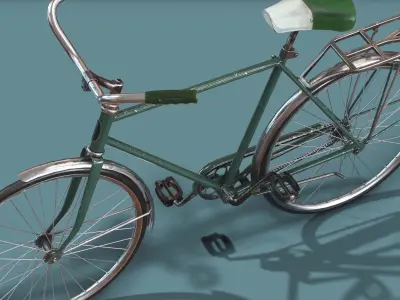 Vintage bicycle Schwinn Low poly  Low-poly 3D model