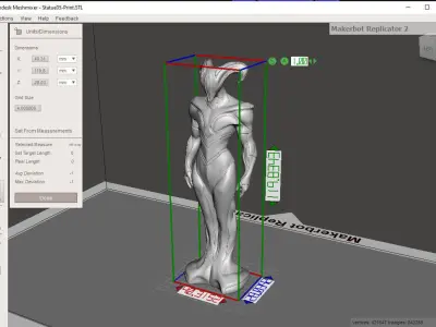Sci-Fi Creature Statue 3D print model