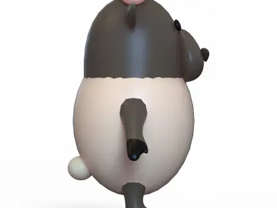 Sheep Stylized Low-poly 3D model
