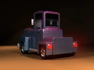 Truck animated 3D model