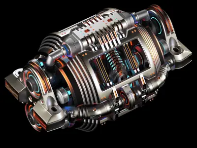 Sci Fi Generator Kitbash Element 3D model