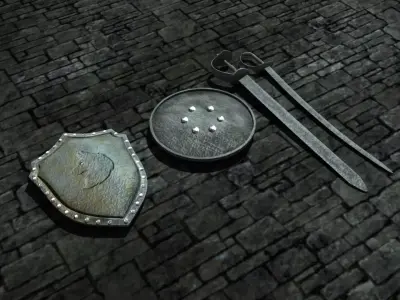 Ancient props 3D model