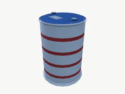 plastic barrel Low-poly 3D model order