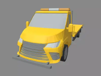 Low Poly Tow Truck 01 Low-poly 3D model