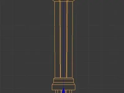Realistic Temple pillar Free low-poly 3D model