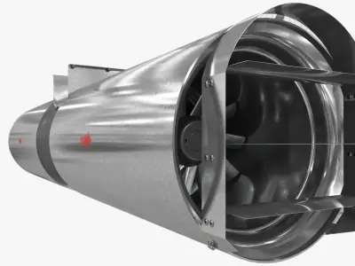 Thrust Jet Fan Low-poly 3D model