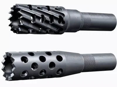 Shotgun Tactical Muzzle Brake Low-poly 3D model