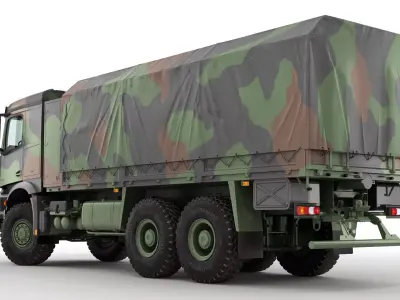 Mercedes Arocs Box Truck 6X6 3D model