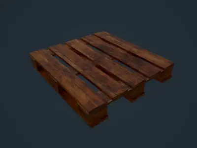 Wood Pallet Low-poly 3D model shop