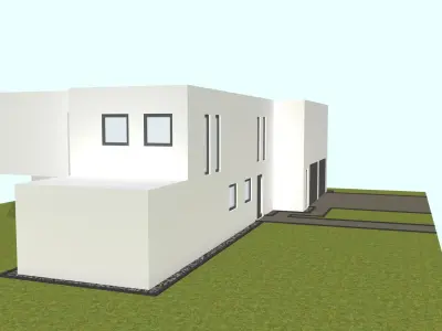 MODERN HOUSE Free low-poly 3D model