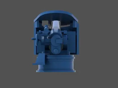 120-40mm WW2 Italian Howitzer-Obice - Commercial lic 1-200 scale 3D print model