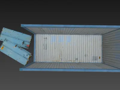 Low Poly Container shipping Low-poly 3D model purchase