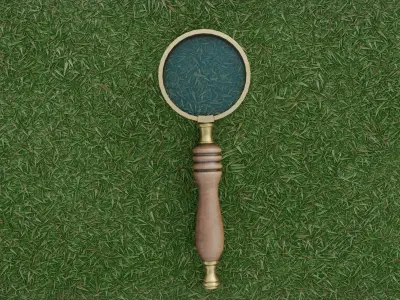 Magnifying Glass 3D Model Pbr Low Low-poly 3D model