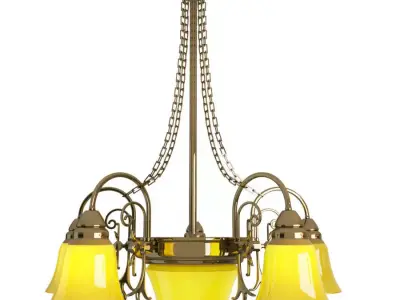 Antique Yellow Ceiling Lighting  3D model
