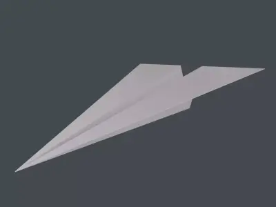 Paper plane 3D Model Low-poly 3D model purchase