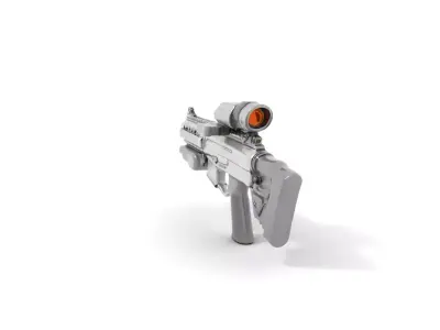 Tactical Black Rifle model pack Low-poly 3D model get
