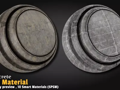 Concrete Smart Material Substance 3d Painter Texture