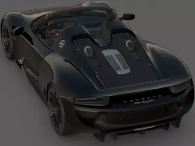2015 Porsche 918 Spyder 3D Model  Hybrid Hypercar Revolution 3D model