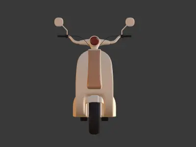 Cartoon Scooter Low-poly 3D model