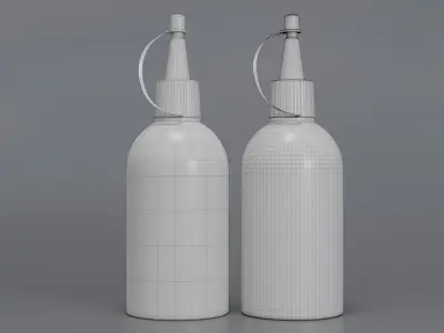 plastic bottle for liquid Low-poly 3D model