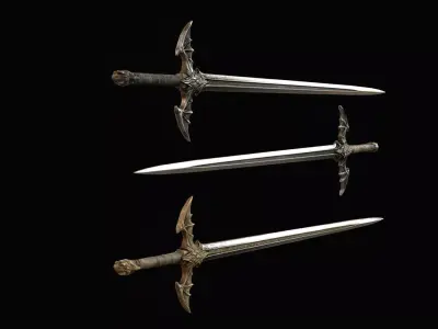 Demon Dragon Sword Low-poly 3D model