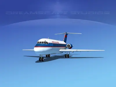 Douglas DC-9-15 AeroLeasing 3D model