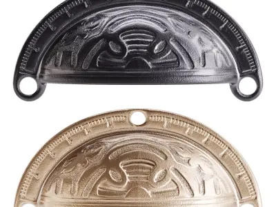 Black Cup Pulls Cabinet 3D model