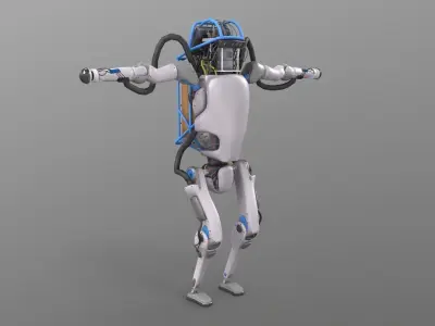 Atlas Robot Boston Dynamics Low-poly 3D model