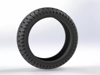 Generic Car Tire  Treaded Rubber Wheel 3D model