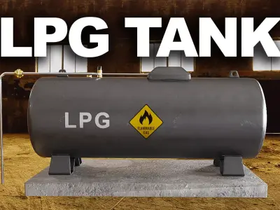 LPG Gas Tank Low-poly 3D model purchase