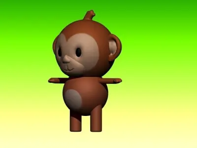 Monkey 3D model buy