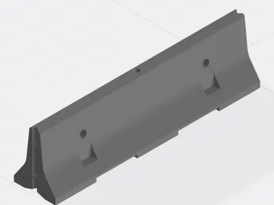 Force Protection  HESCO bastion barrier T-Wall K-Rail 3D print model