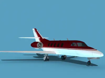 Dassault Falcon 20 V13 3D model