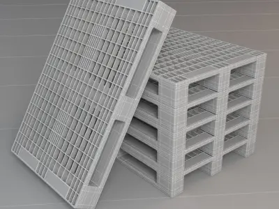 Plastic Delivery Pallet 3D model