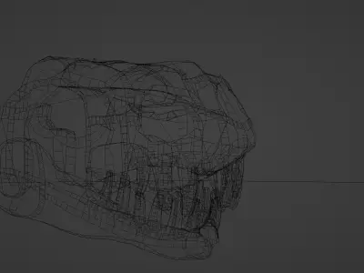 T-REX skeletal  Low-poly 3D model