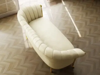 Furniture Sofa Chaise Lounge Low-poly 3D model