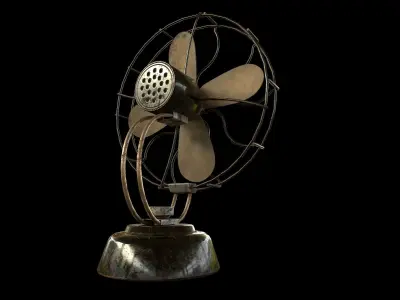 Antique Fan Low-poly 3D model