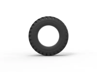 Military tire 10 Scale 1 to 25 3D print model