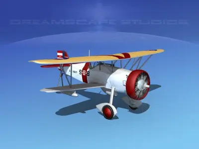 Curtiss F-11-C2 Goshawk V06 3D model