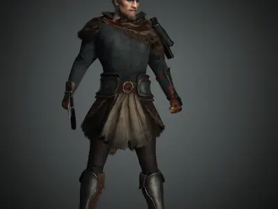 Celtic Warrior With Axe Seems Like Mcgregor Conor Ready To Use  3D model