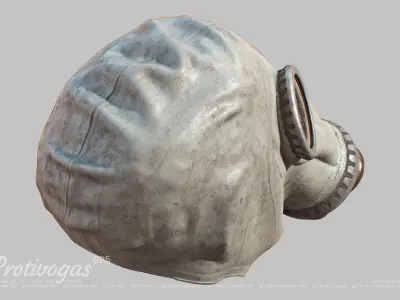 Protivogas GP5 based on scan PBR 3D model