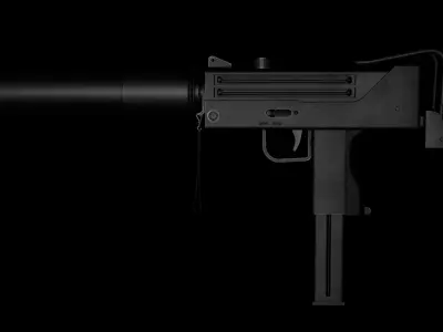 Mac-10 Low-poly 3D model
