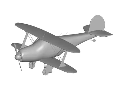 Beechcraft 17 Staggerwing 3D model
