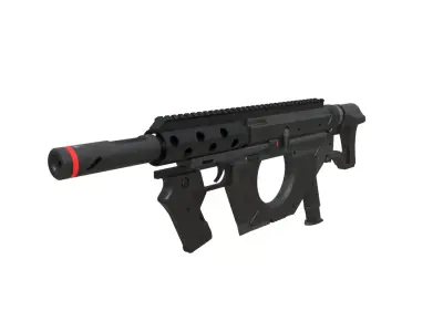 Futuristic submachinegun concept 3D model