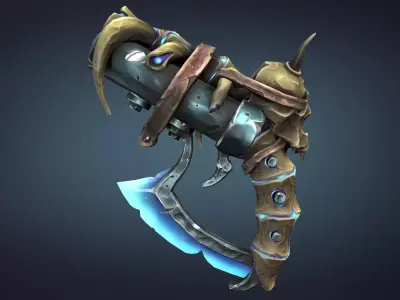 Desert pistol Low-poly 3D model