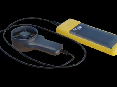 Anemometer flue gas analyzer Low-poly 3D model