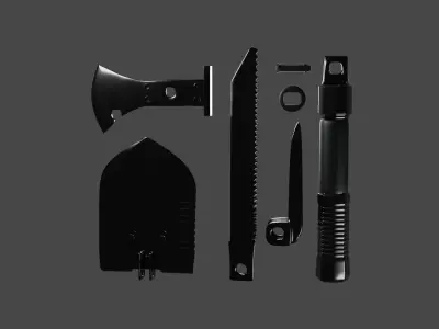 Military tools 3D model