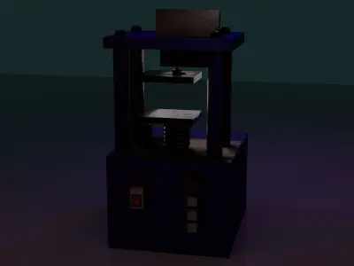 Press mechanism Low-poly 3D model
