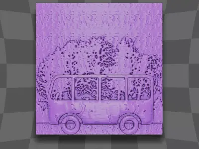Bus running for CNC and 3D printing 3D print model