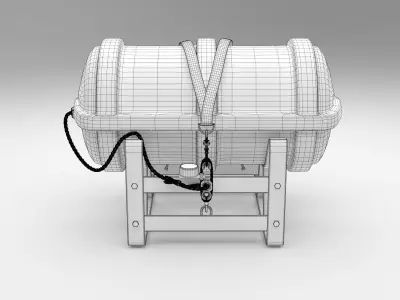 Liferaft with Stand 3D model